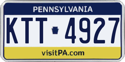 PA license plate KTT4927