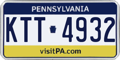 PA license plate KTT4932