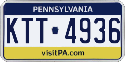 PA license plate KTT4936