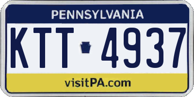 PA license plate KTT4937