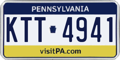 PA license plate KTT4941