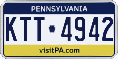 PA license plate KTT4942