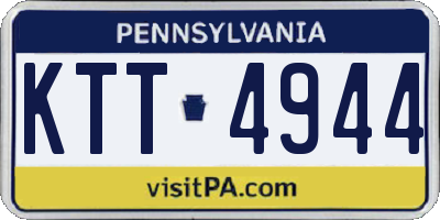 PA license plate KTT4944
