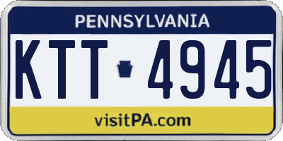 PA license plate KTT4945