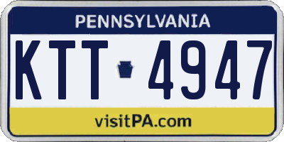 PA license plate KTT4947