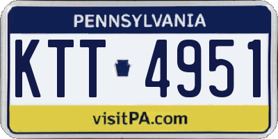 PA license plate KTT4951
