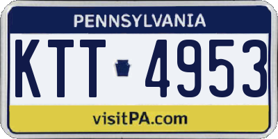 PA license plate KTT4953
