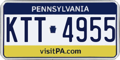 PA license plate KTT4955