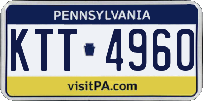 PA license plate KTT4960