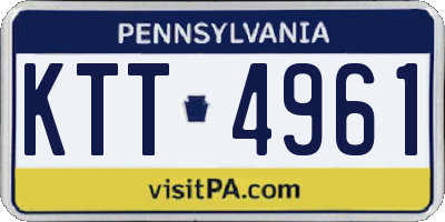 PA license plate KTT4961