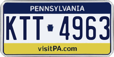 PA license plate KTT4963