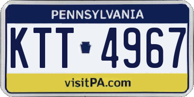 PA license plate KTT4967