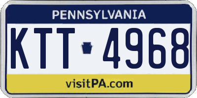 PA license plate KTT4968