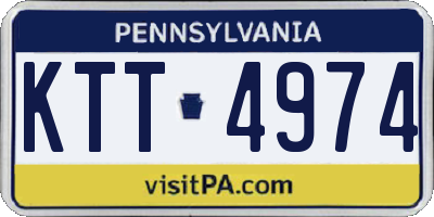 PA license plate KTT4974