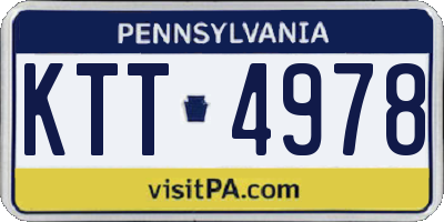 PA license plate KTT4978