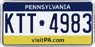 PA license plate KTT4983