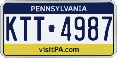 PA license plate KTT4987