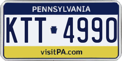 PA license plate KTT4990