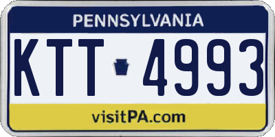 PA license plate KTT4993