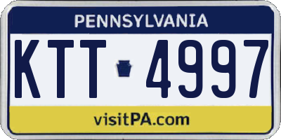 PA license plate KTT4997