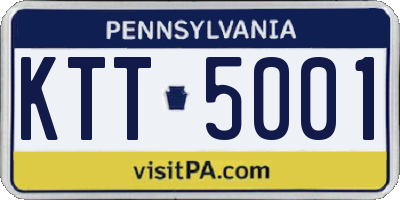 PA license plate KTT5001