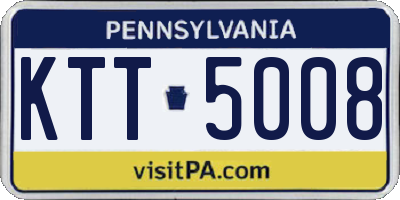 PA license plate KTT5008