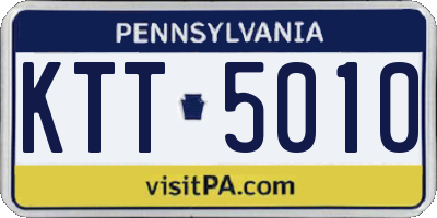PA license plate KTT5010