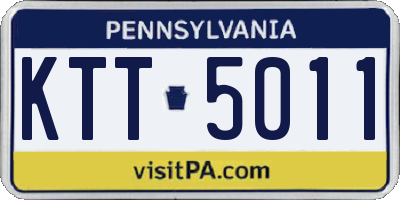 PA license plate KTT5011