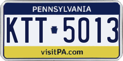 PA license plate KTT5013