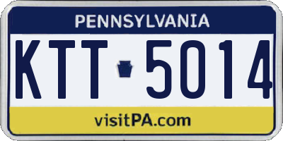 PA license plate KTT5014