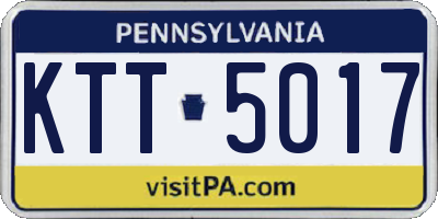 PA license plate KTT5017