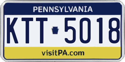 PA license plate KTT5018