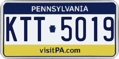 PA license plate KTT5019