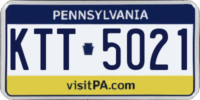PA license plate KTT5021