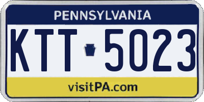 PA license plate KTT5023