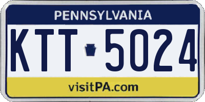 PA license plate KTT5024