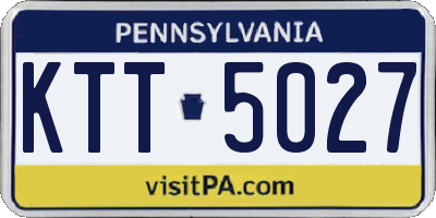 PA license plate KTT5027