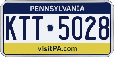 PA license plate KTT5028