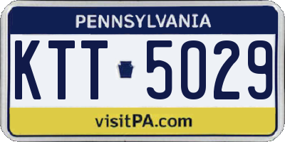 PA license plate KTT5029