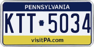 PA license plate KTT5034