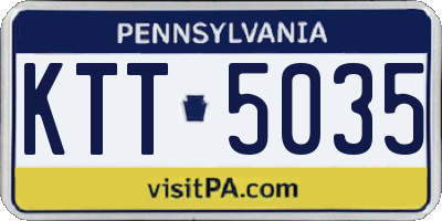 PA license plate KTT5035