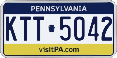 PA license plate KTT5042