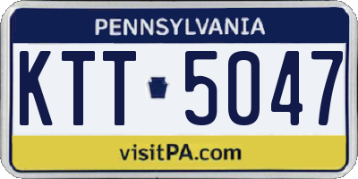 PA license plate KTT5047
