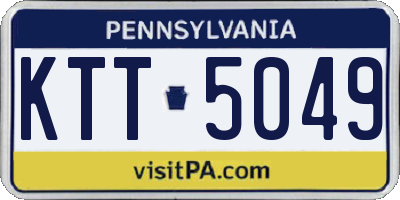PA license plate KTT5049
