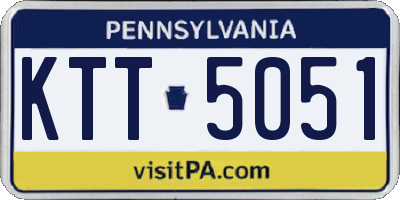 PA license plate KTT5051