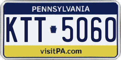 PA license plate KTT5060