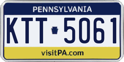 PA license plate KTT5061