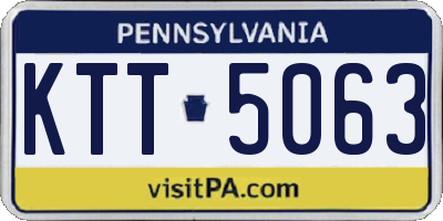 PA license plate KTT5063