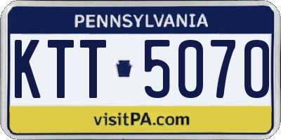 PA license plate KTT5070