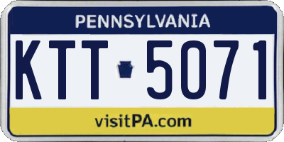 PA license plate KTT5071